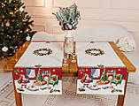 Доріжка на стіл Новорічна, 45x140 см., гобелен з золотим люрексом, фото 7