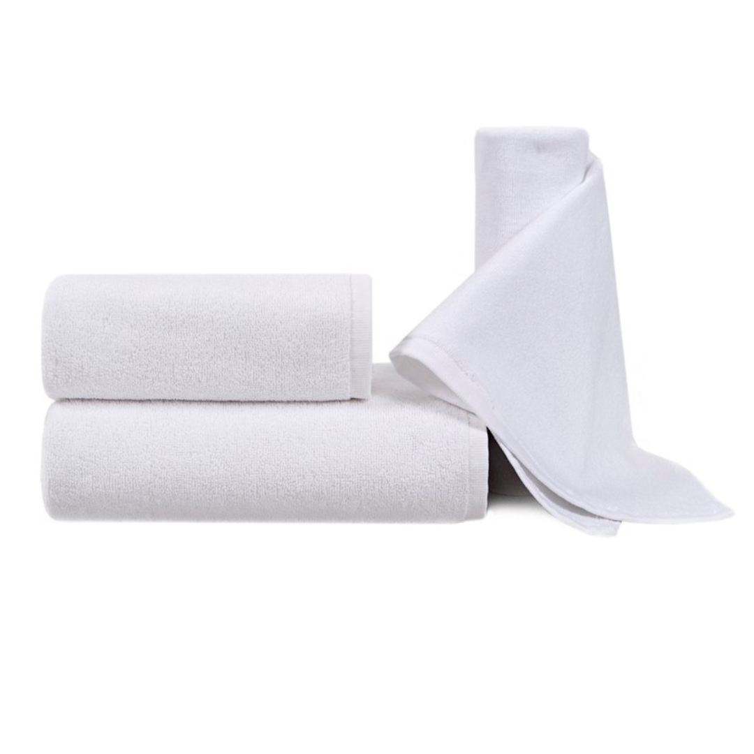 Комплект із 3-х білих рушників Hotel professional 600 гр/м"+700 гр/м2 Premium