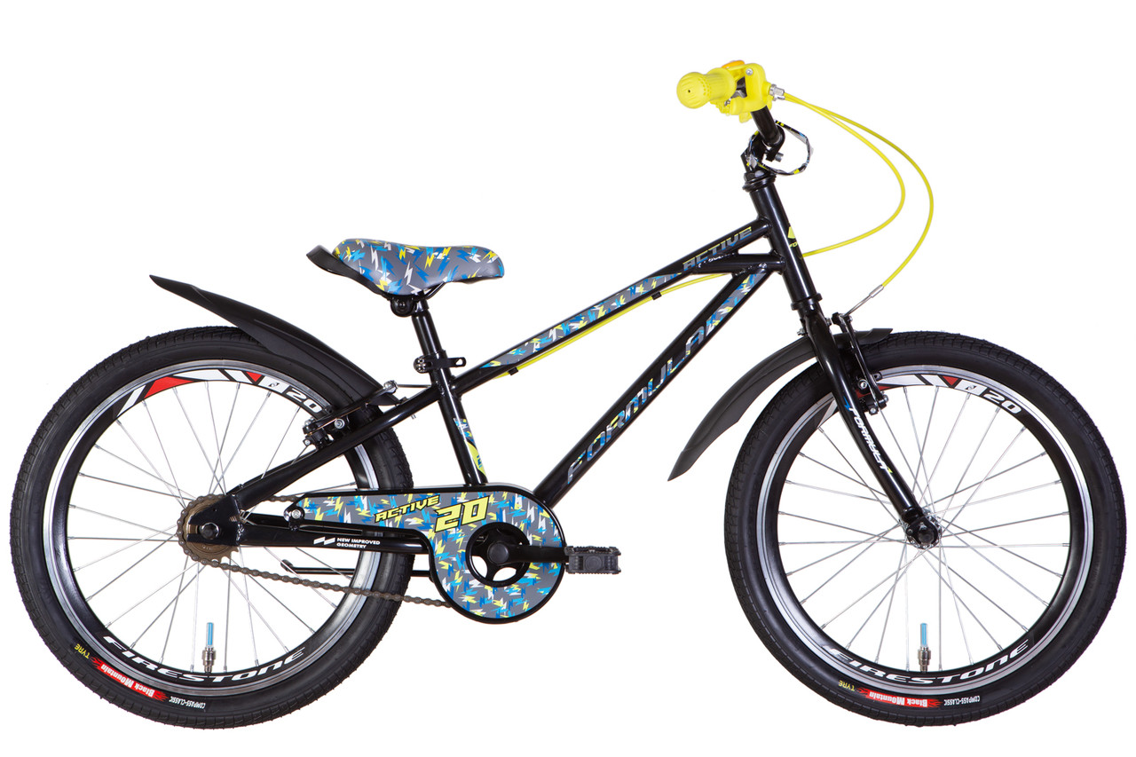 Дитячий велосипед 20" Formula ST ACTIVE Vbr на зріст 110-125 см чорний