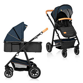 Коляска універсальна 2в1 Lionelo Amber Navy Blue Синя