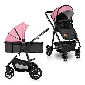 Коляска універсальна 2в1 Lionelo Amber Pink Rose Рожева