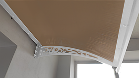 Дашок 1.5 x 1 м Style, металевий з сотовим полікарбонатом