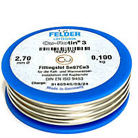 Припій для мідних труб FELDER Cu-Rotin®3 2.7мм 100g