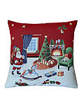 Новорічна наволочка на подушку 45х45 см, гобеленова HOGAR, фото 9