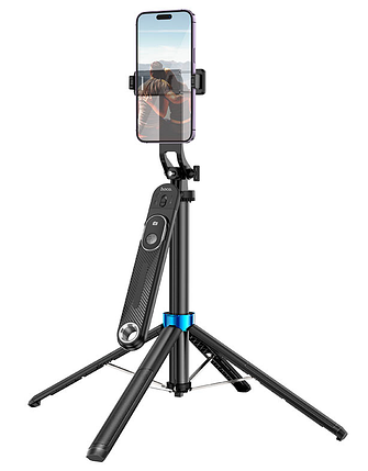 Універсальний монопод Hoco K22 Handy / максимальна висота 1.75 м / для стримів, трансляцій, фото / (black), фото 1