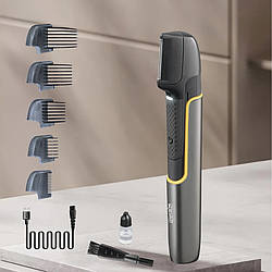 Бездротова бритва для бороди та тіла з 5 насадками DSP 60121 універсальний акумуляторний триммер IPX6