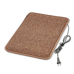 Килимок з підігрівом 50×80 см з термоізоляцією та вимикачем Бежевий