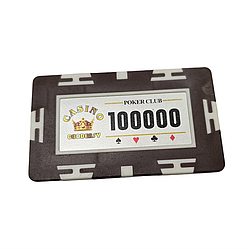 Фішка для покеру прямокутна, номінал 100.000, шт