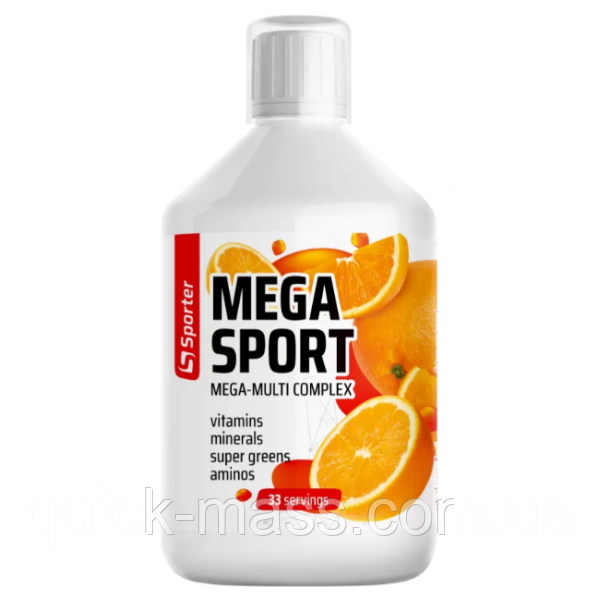 Вітамінно-мінеральний комплекс з амінокислотами Sporter Mega Sport - 500 мл, фото 1
