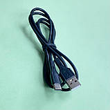 Кабель USB на USB type-C Data, 2.4А, 1 метр, чорний, фото 3