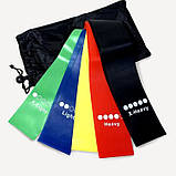 Еспандер-петля набір 5 шт, Фітнес петлі гумки еспандер, Еспандери трубчасті для розтяжки YL-31, фото 5