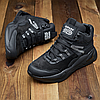 Чоловічі зимові шкіряні черевики, кросівки з натуральної шкіри чорні на хутрі для чоловіків на зиму, розмір 40 41 42 43 44 45, фото 4