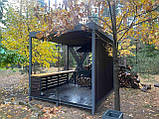 Бесідка з барбекю в стилі лофт, під ключ, від виробника, фото 2