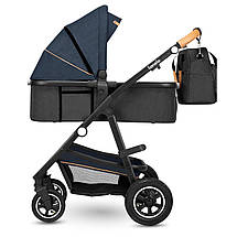 Коляска універсальна 2в1 Lionelo Amber Navy Blue Синя, фото 2