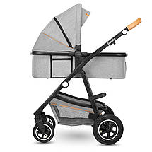 Коляска універсальна 2в1 Lionelo Amber Grey Stone Сіра, фото 2
