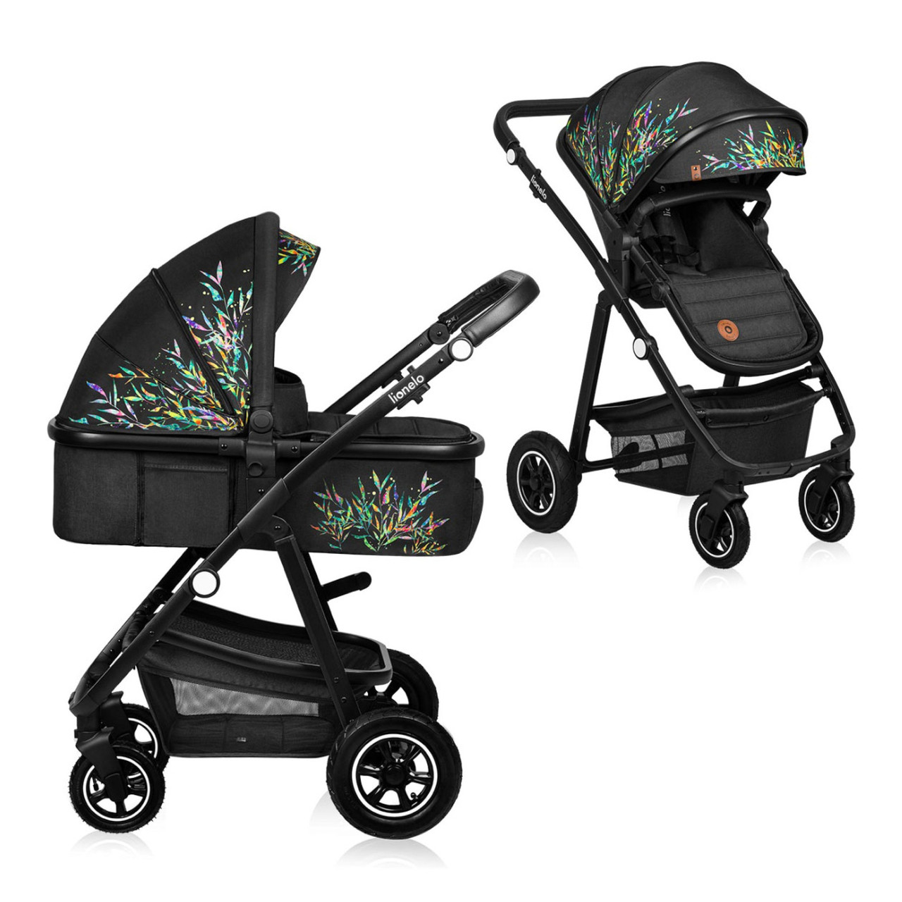 Коляска універсальна 2в1 Lionelo Amber Dreamin Чорна