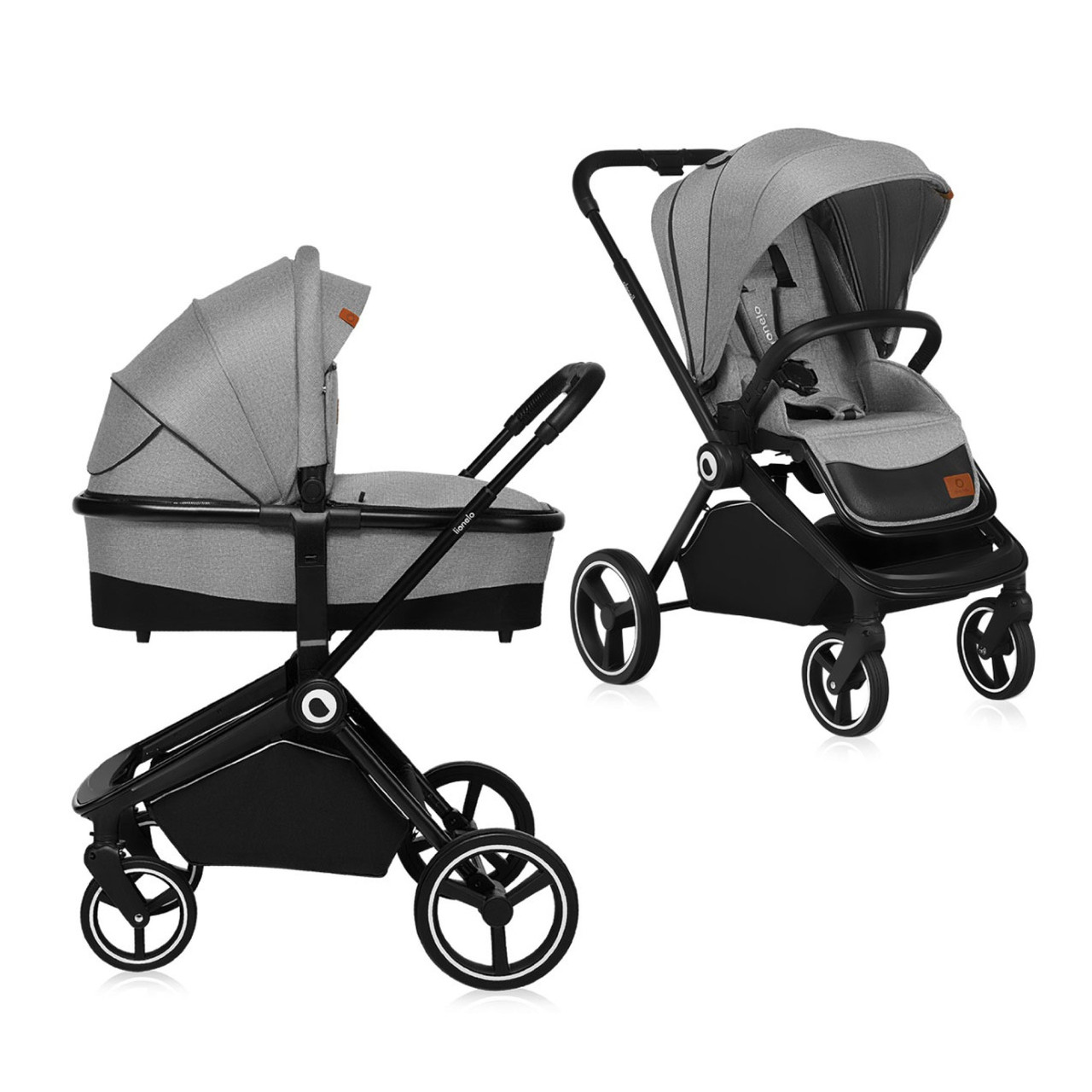 Коляска універсальна 2в1 Lionelo Mika Grey Stone Сіра