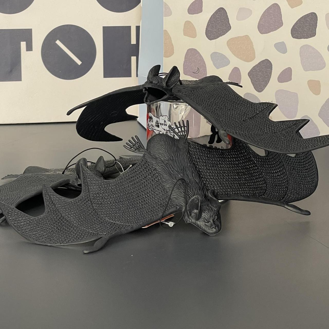 Кажан резиновий на Хелловін, великий, Летучая мышь резиновая на хэллоуин, фото 1