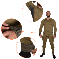 Термобілизна тактична CamoTec Polarheat Quadro Stretch 3.0 Tan 7295, фото 4