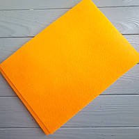 Фетр Китай Світло Жовтогарячий (64) 1 мм 20 на 30 см