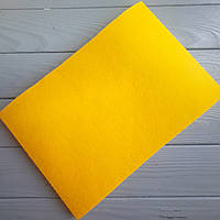 Фетр Китай Темно Жовтий (54) 1 мм 20 на 30 см