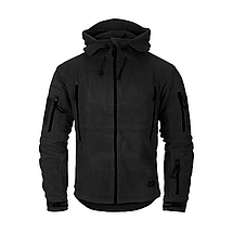 Толстовка флісова з капюшоном чорна Helikon-Tex Patriot Jacket Double Fleece Black BL-PAT-HF-01-B06, фото 3