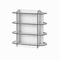 Стелаж для магазину з заокругленими полицями.