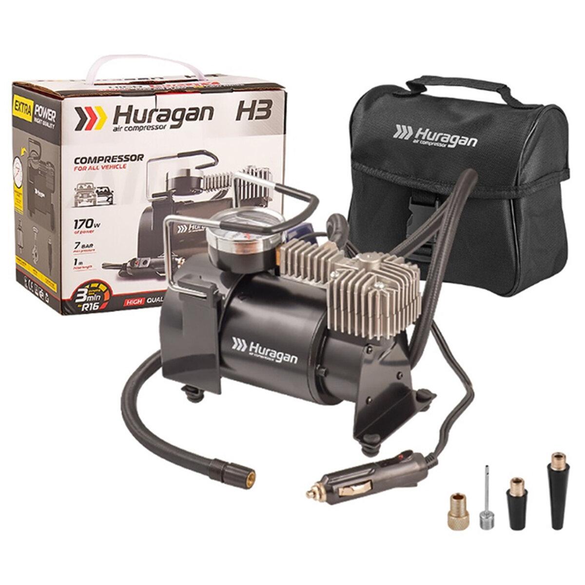 Компресор автомобільний 12В, 7 Атм, 37 л/хв Huragan H0300