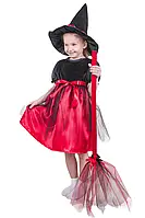 Дитячий костюм Відьомочка для дівчинки 3,4,5,6 років Червоний 353