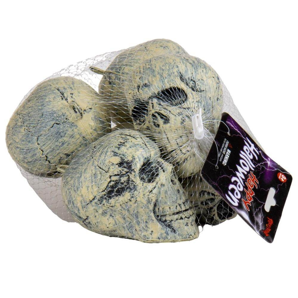 Святкова прикраса декор Halloween Черепа 5 шт 10х12 см 19149-030