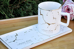 Чашка з блюдцем "Forever Love", 220 ml