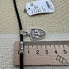 Чоловічий комплект шовковий шнурок та підвіс Архангел Михаїл срібло 925 проби, фото 6