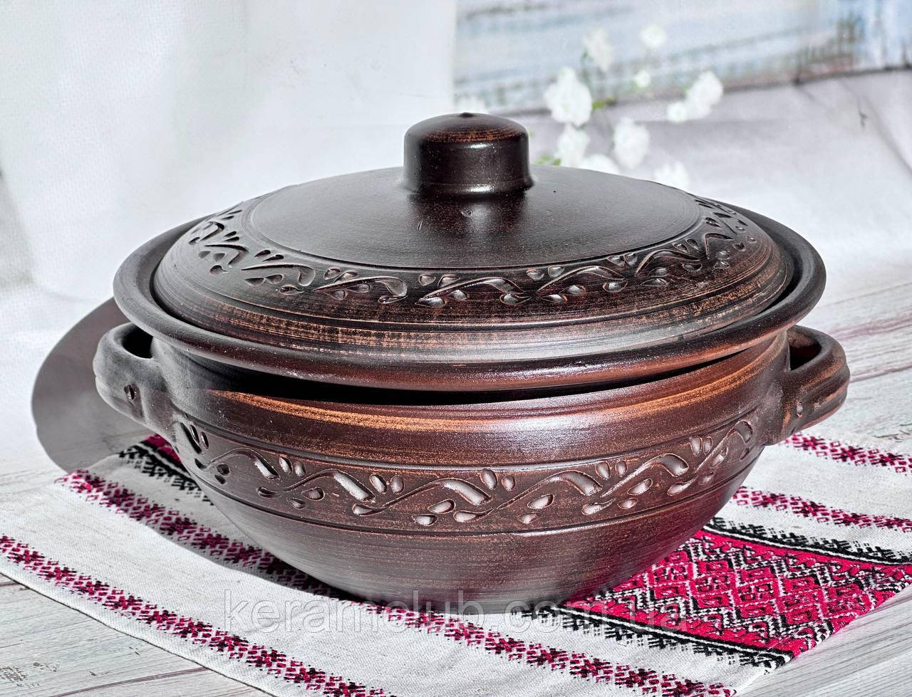 Глиняний супник V 4 л для запікання