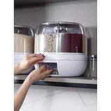 Обертовий Органайзер для круп на 6 відділень на 360 градусів Диспенсер для сипких продуктів, фото 3