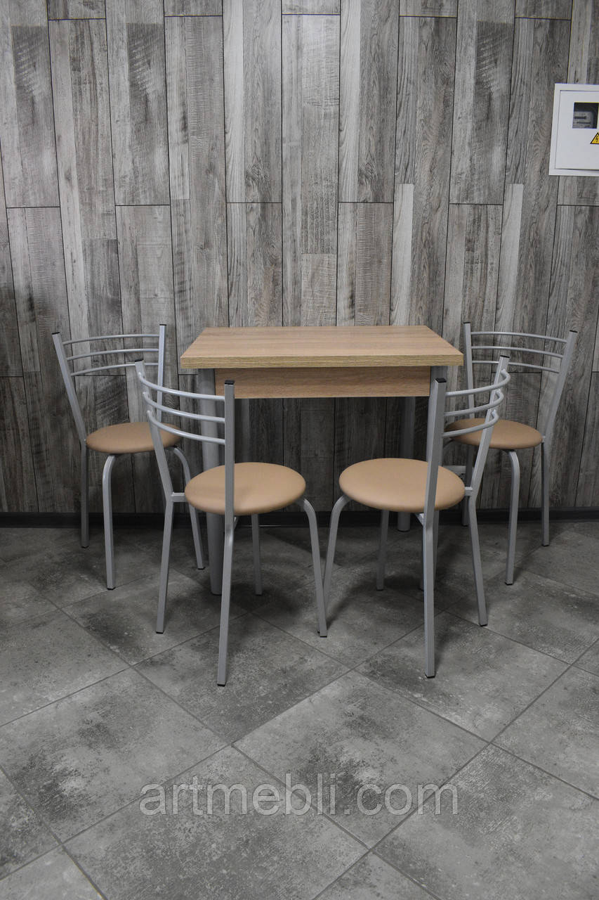 Кухонний комплект (стіл + 4 стільці), фото 1