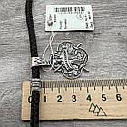 Срібний комплект кулон ЗСУ і плотний шовковий шнурок зі срібними вставками 925 проби, фото 6