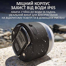 Ліхтар кемпінговий Camping Light M0 + Powerbank 3600 mAh / 5 режимів / магніт / гачок / IP65 / Type-C Black, фото 6