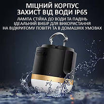 Ліхтар кемпінговий Camping Light M1 + Powerbank 7200 mAh / 5 режимів / магніт / гачок / IP65 / Type-C Black, фото 5