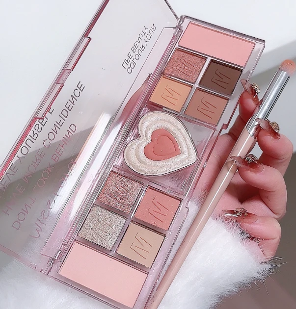 Палітра тіней і рум'ян 12 відтінків підліткова корейська стиль стиль kpop аніме, фото 1