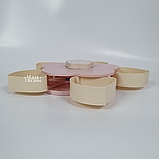 Складна цукерниця Candy Box Pattern Rotating на 5 відділень TV-367-Pink, фото 8