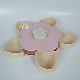 Складна цукерниця Candy Box Pattern Rotating на 5 відділень TV-367-Pink, фото 9
