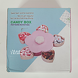 Складна цукерниця Candy Box Pattern Rotating на 5 відділень TV-367-Pink, фото 10