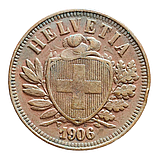 Швейцарія 2 раппена, 1906, фото 2