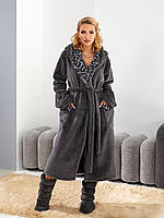 Домашній шикарный махровий жіночий затишний комплект: махровий халат і чобітки для дома. Арт-4800/4