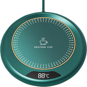 Підставка для чашки з підігрівом і дисплеєм Heating Cup USB Підігрівна підставка під чашку