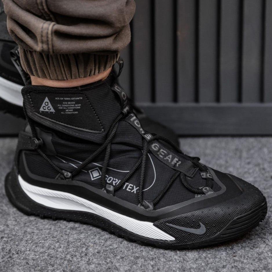 Чоловічі кросівки Nike ACG Terra Antarktik GORE-TEX Black/White (чорно-білі) повсякденні кроси 1349TP Найк vkross, фото 1