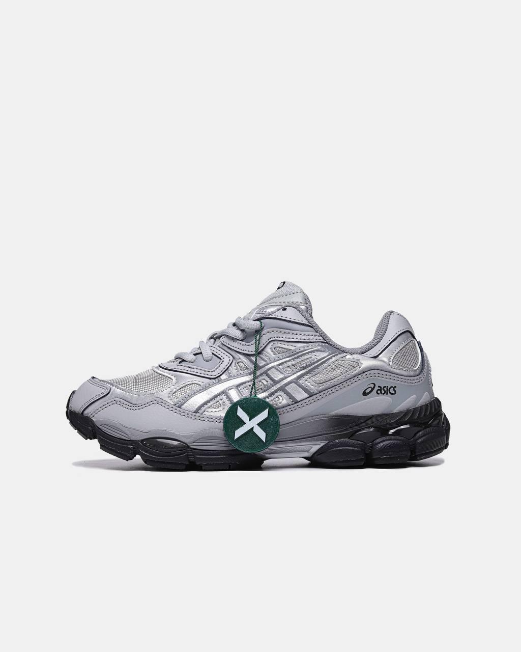 Чоловічі спортивні кросівки Asics GEL-NYC BLACK GREY (темно-сірі) модні демі кроси as21 Асікс vkross