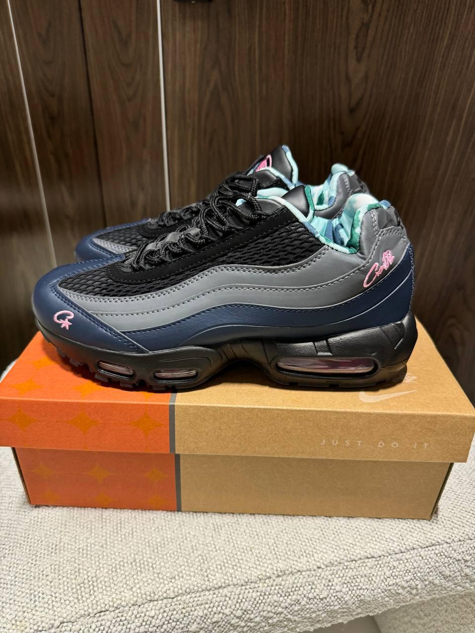 Чоловічі спортивні кросівки Nike AIR MAX x CORTEIZ PINK TINGS (чорні з рожевим) повсякденні nk953 Найк vkross