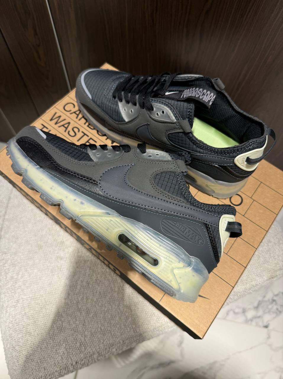 Чоловічі кросівки Nike Air Max 90 Terracape Black Lime (чорні) стильні кросівки ntc1 Найк vkross