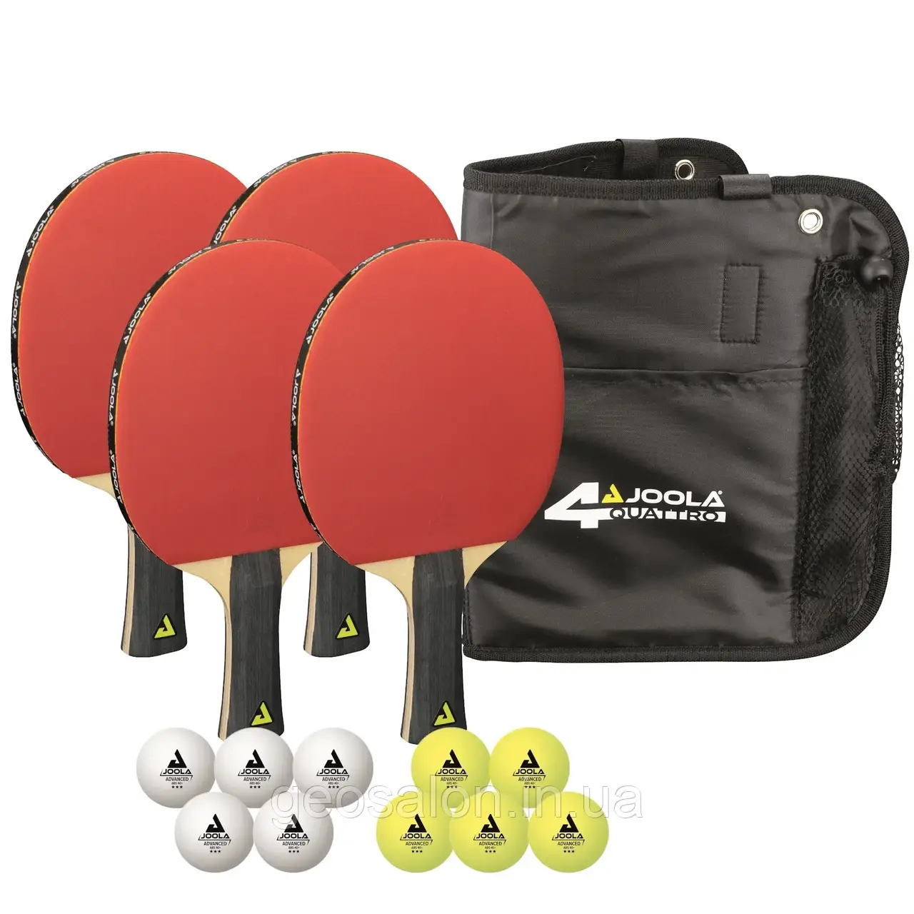 Набір для настільного тенісу Joola Quattro 4 Bats 10 Balls (54818), фото 1